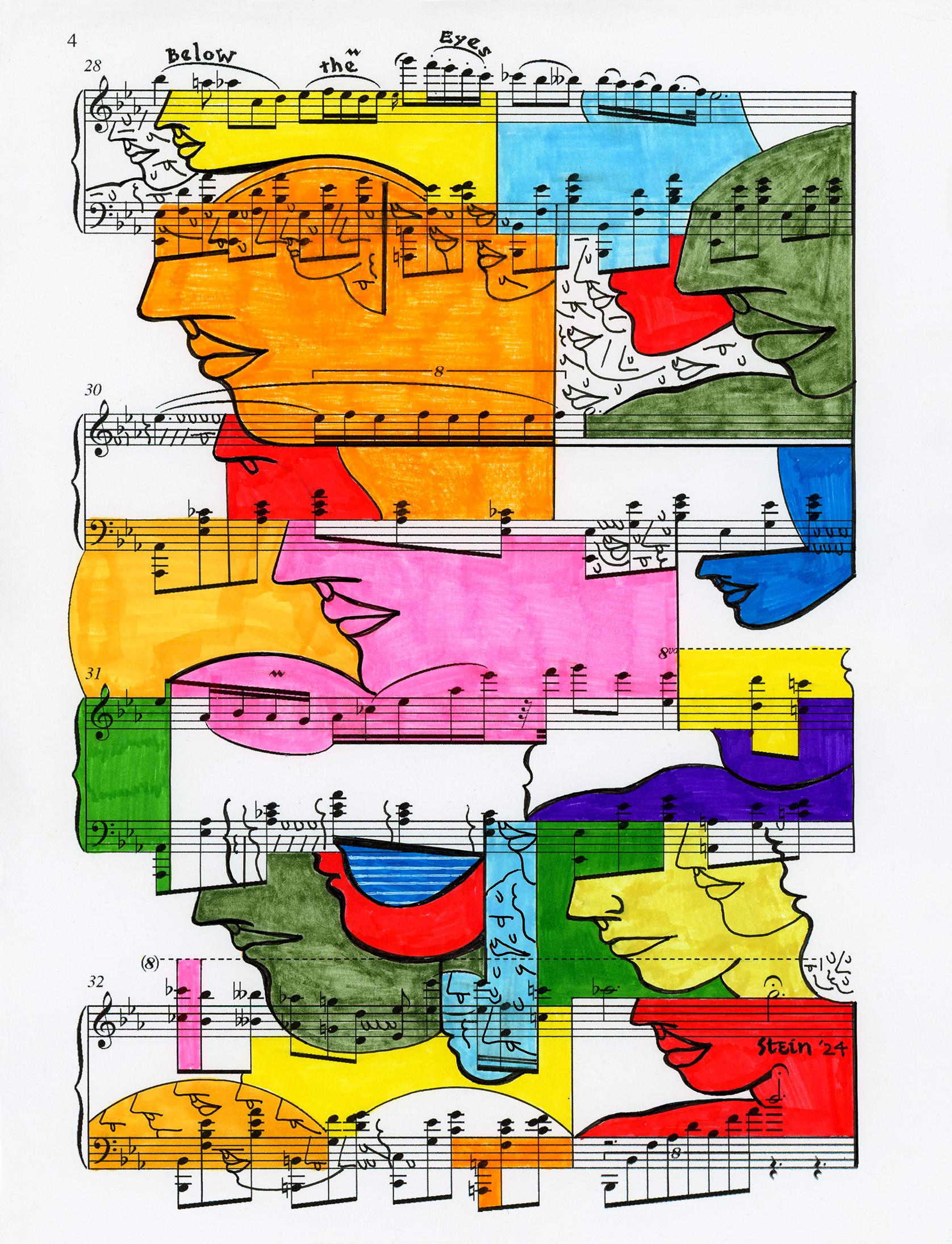 Dessin coloré sur papier du féministe LGBTQ+ signé, notation de profil 418.005