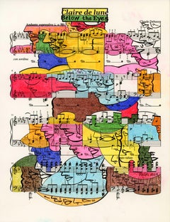 Dessin coloré sur papier du féministe LGBTQ+ signé, notation de profil 418.006