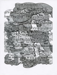 Graphite à l'encre sur papier du dessin féministe LGBTQ+ signée, notation de profil 418.010