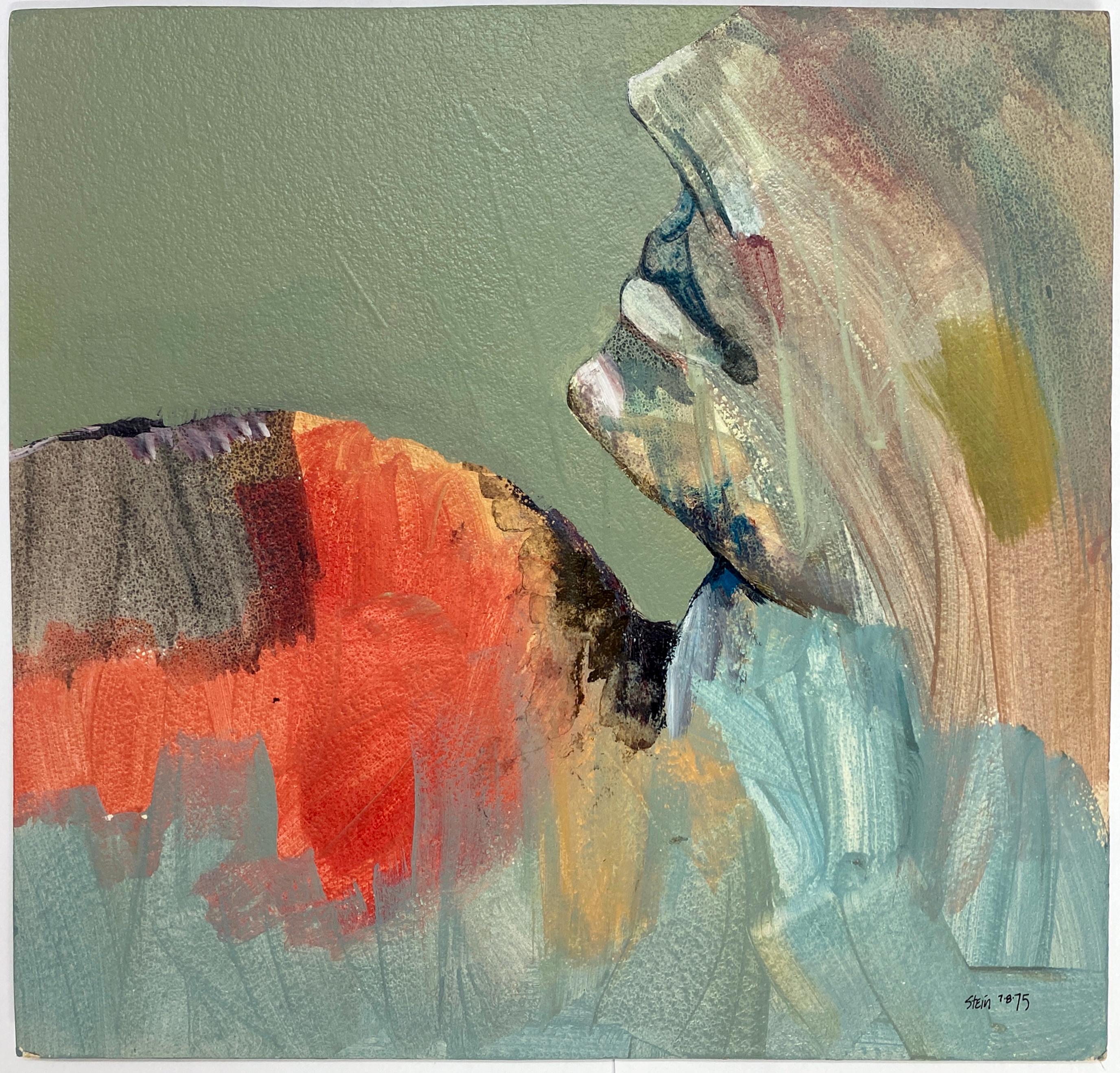 Peinture acrylique sur panneau « Feminist LGBTQ+ » signée, paysage de profil 438.028