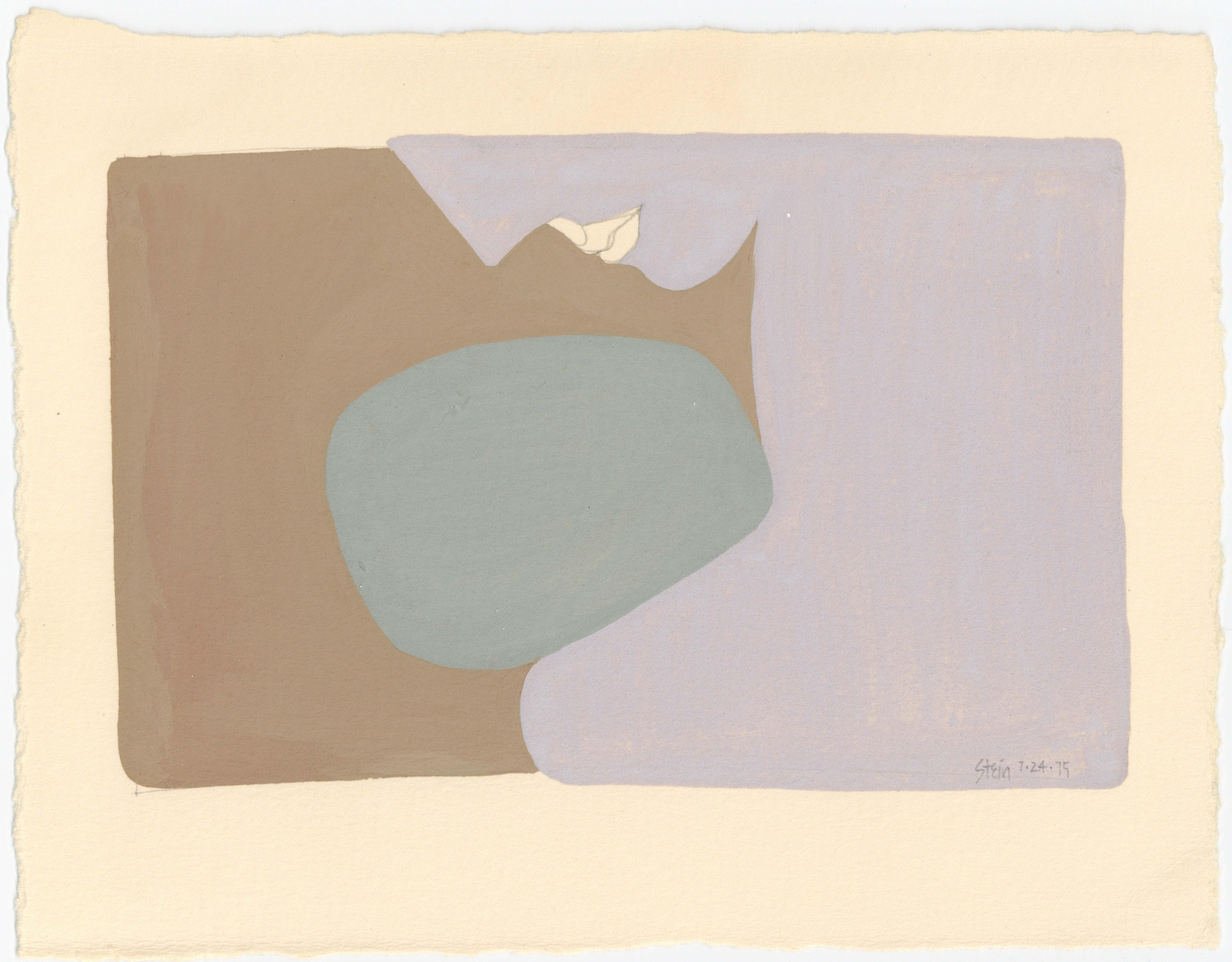 Figurative Art di Linda Stein - Firmato Feminista LGBTQ+ Disegno acrilico a guazzo su carta - Profilo solido 383.031