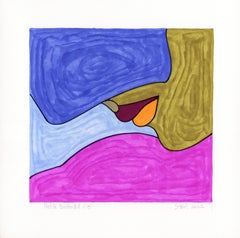 Signé Feminist LGBTQ+ Colorful Ink on Board Drawing - Profile Contented 1175