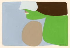 Dessin acrylique sur papier du féministe LGBTQ+ signé, profil massif 383.035