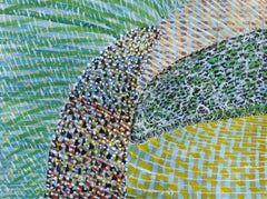 Watercolor on paper, impressionist, colorful, green - Blade Vibration 247