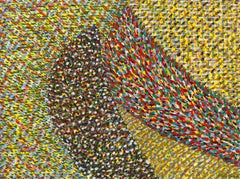 Acrylique sur papier, impressionniste, colorée, jaunes, rouges - Alive Again 250