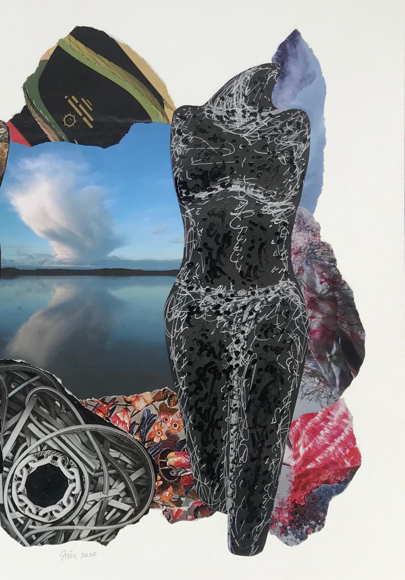 Cloud Views 984 - Collage d'arte contemporanea - Art Contemporaneo di Linda Stein