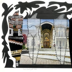 Front Courtyard 988 - Contemporary Art Drawing Collage