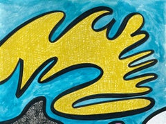 Linda Stein, Knights Revisited 1028 - Contemporary Art Bright Colorful Drawing