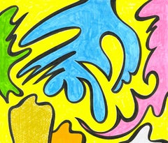 Linda Stein, Knights Revisited 1030 - Contemporary Art Bright Colorful Drawing