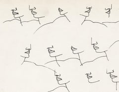 Dibujo Feminista LGBTQ+ Tinta sobre Papel Firmado - Perfil Volar 446.003