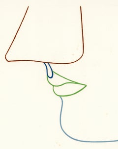 Dibujo acrílico goauche sobre papel feminista LGBTQ+ firmado - Perfil Sólido 383.063