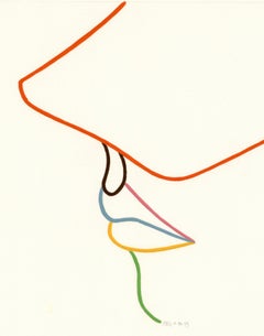 Disegno acrilico su carta firmato Feminist LGBTQ+ - Profilo solido 383.069