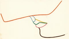 Signed Feminist LGBTQ+ Acrylic Goauche on Paper Drawing - Profile Solid 383.071