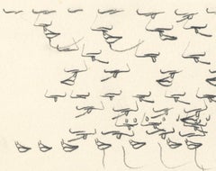 Signed Feminist LGBTQ+ Graphite on Paper Drawing - Profile Flying 446.154