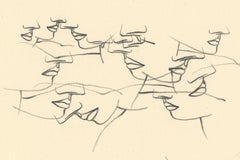 Dibujo Feminista LGBTQ+ Grafito sobre Papel Firmado - Perfil Volar 446.086