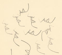 Dibujo Feminista LGBTQ+ Grafito sobre Papel Firmado - Perfil Volar 446.030
