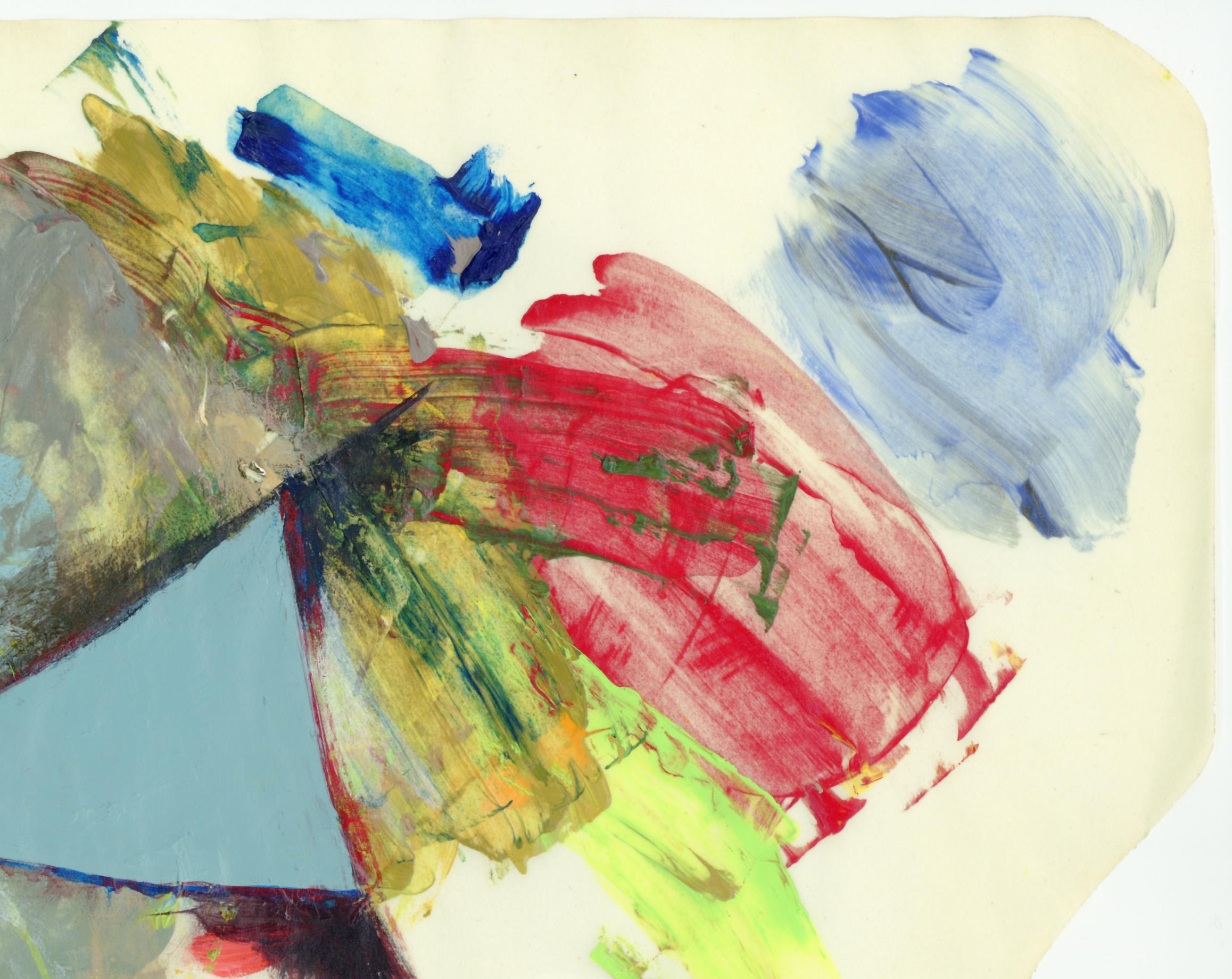Signierte feminist LGBTQ+ Buntes Acryl auf Papier Zeichnungsprofil Palette 426.021 (Feministische Kunst), Art, von Linda Stein