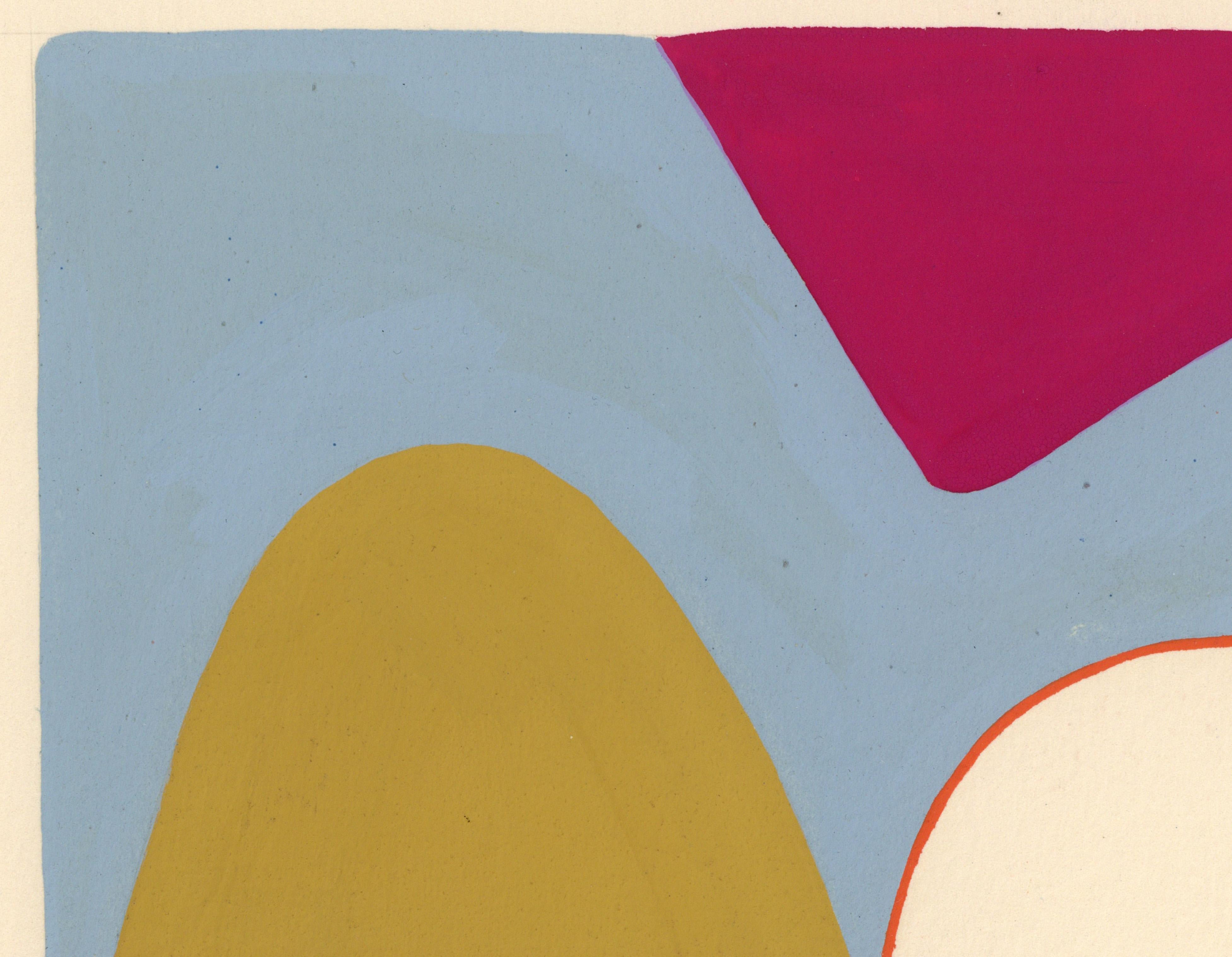 Signed Feminist LGBTQ+ Acrylic Gouache on Paper Drawing - Profile Solid 383.044 - Art by Linda Stein