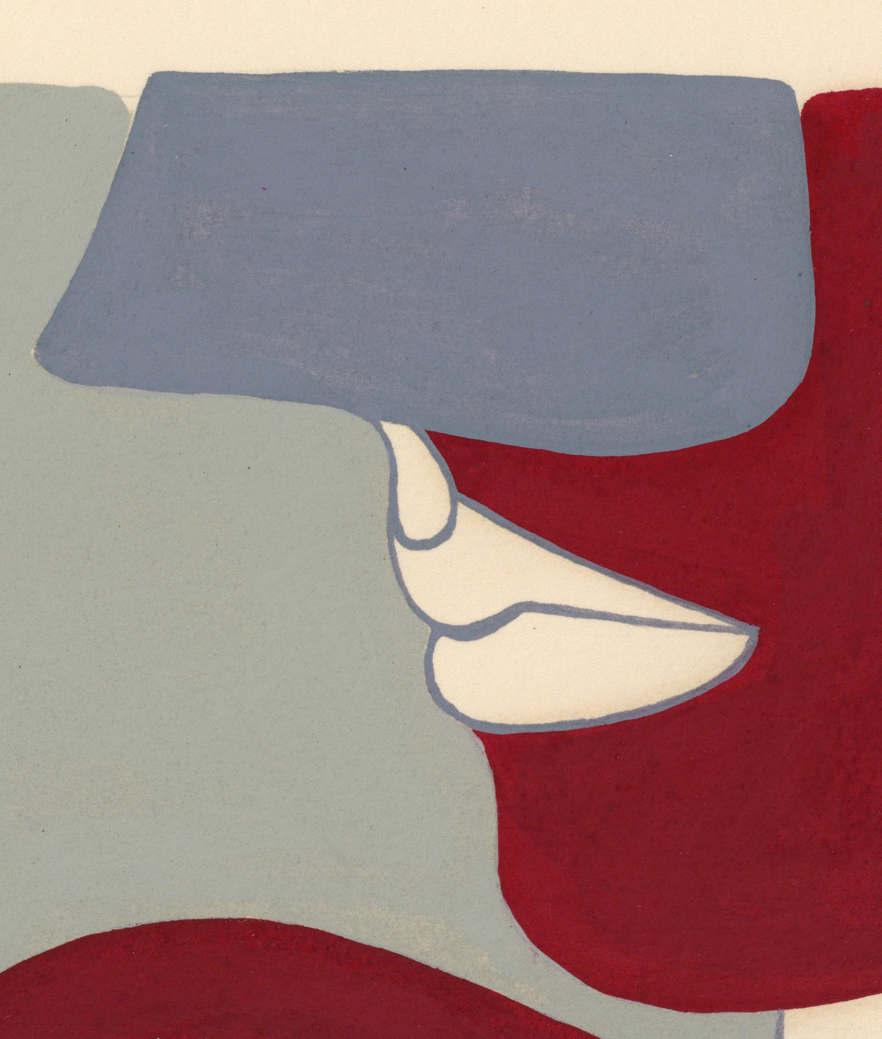 Dessin acrylique sur papier du Feminist LGBTQ+ signé, profil massif 383,052 - Art de Linda Stein
