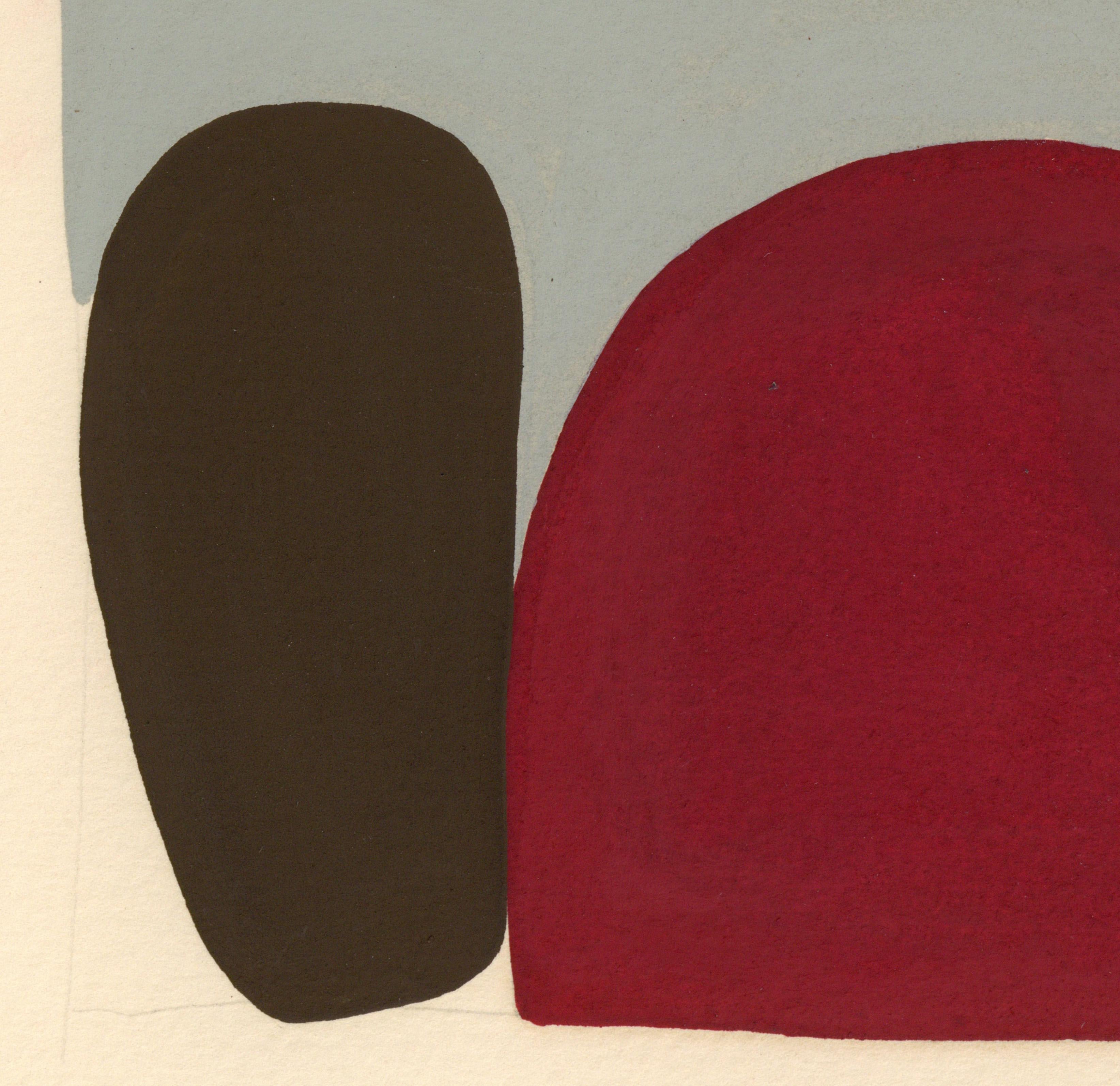Dessin acrylique sur papier du Feminist LGBTQ+ signé, profil massif 383,052 - Beige Figurative Art par Linda Stein