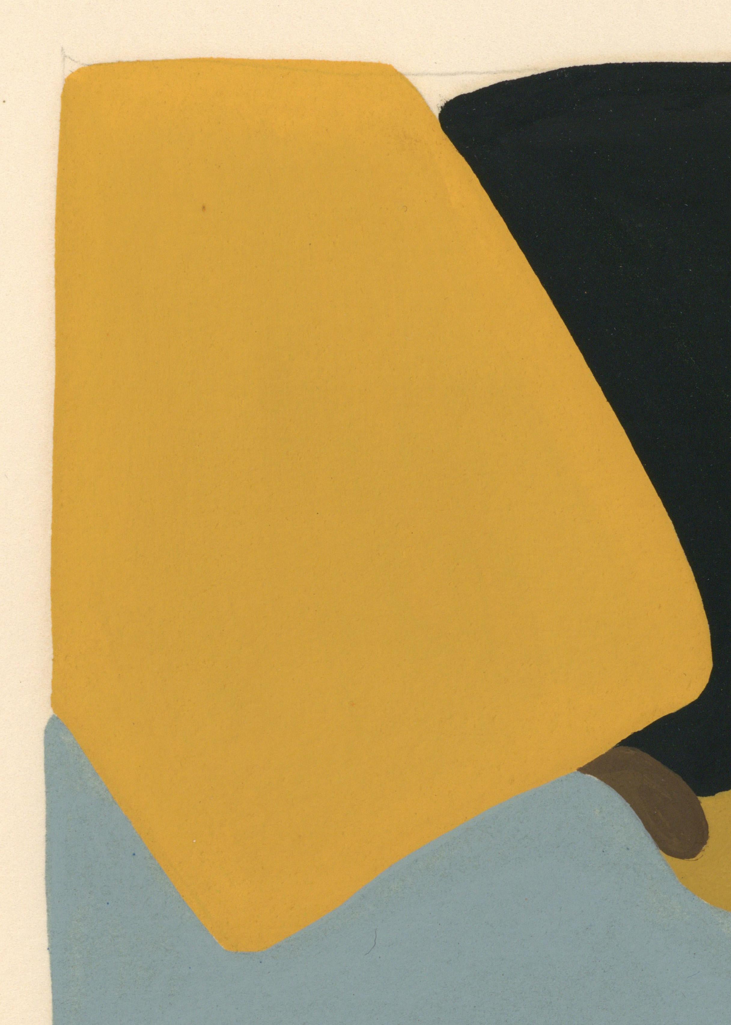 Dibujo Acrílico Gouache sobre Papel LGBTQ+ Feminista Firmado - Perfil Sólido 383.054 - Art de Linda Stein
