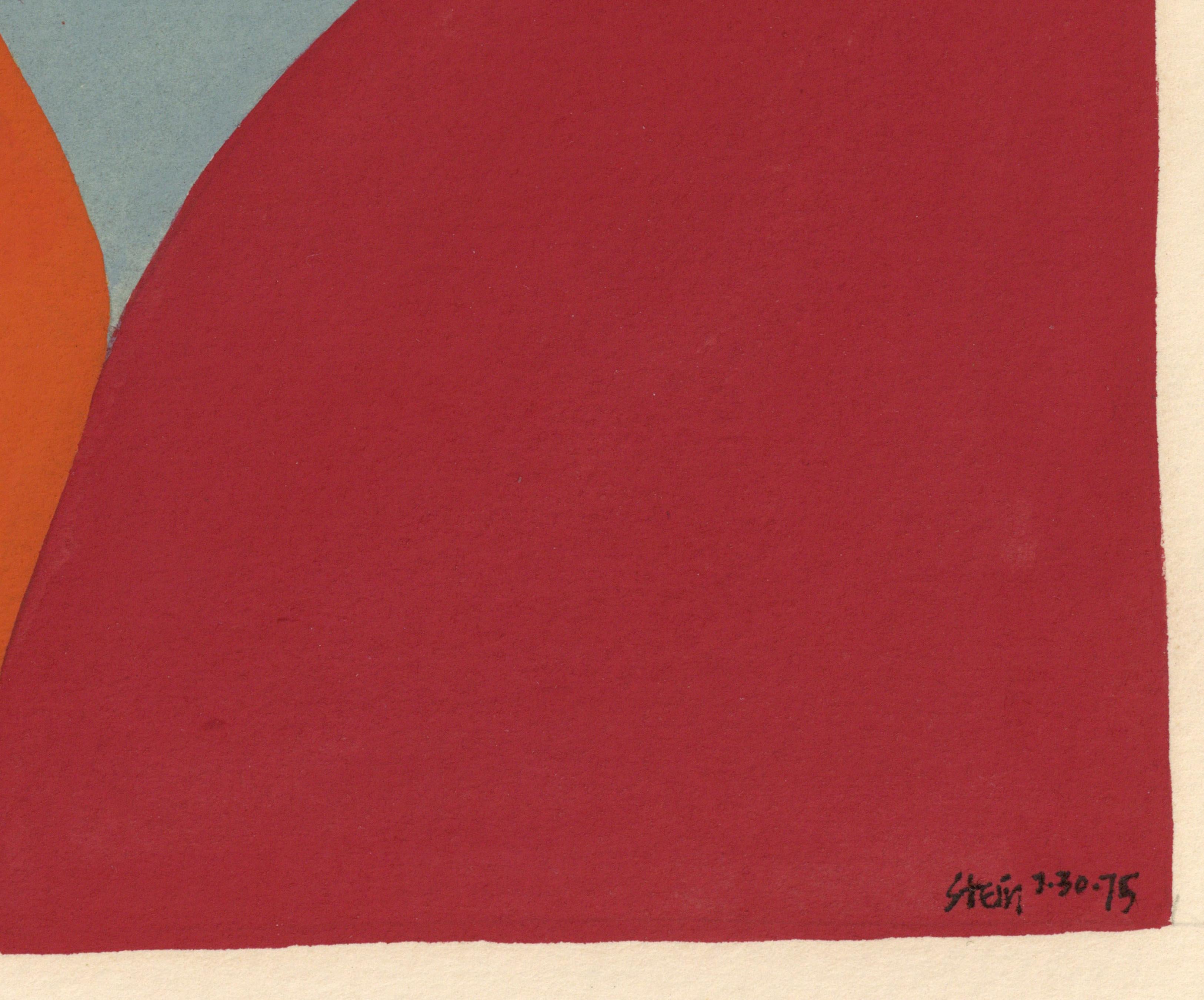 Dibujo acrílico aguada sobre papel LGBTQ+ feminista firmado - Perfil sólido 383.056 - Figurative Art Beige de Linda Stein