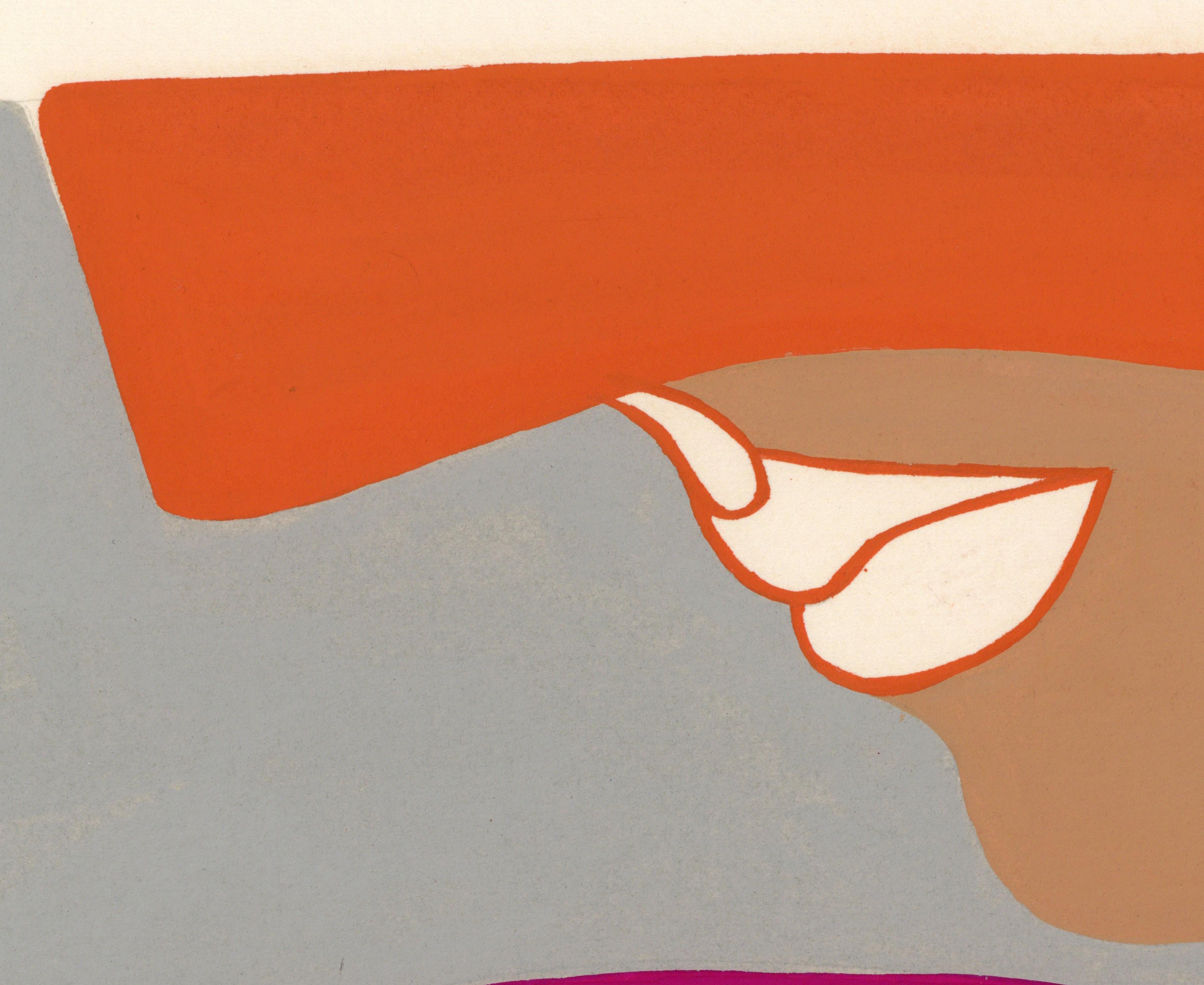 Firmato Feminista LGBTQ+ Disegno acrilico a guazzo su carta - Profilo solido 383.057 - Art di Linda Stein