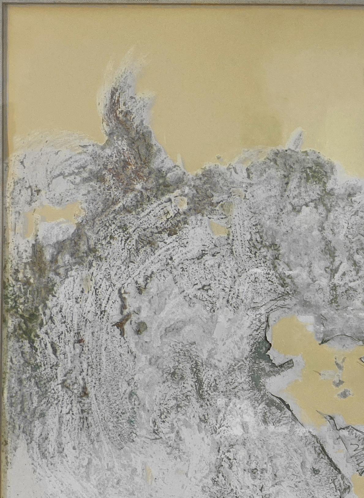 Signed, Charcoal and Acrylic on Paper. Framed Painting - Figurations 360.112 - Art by Linda Stein