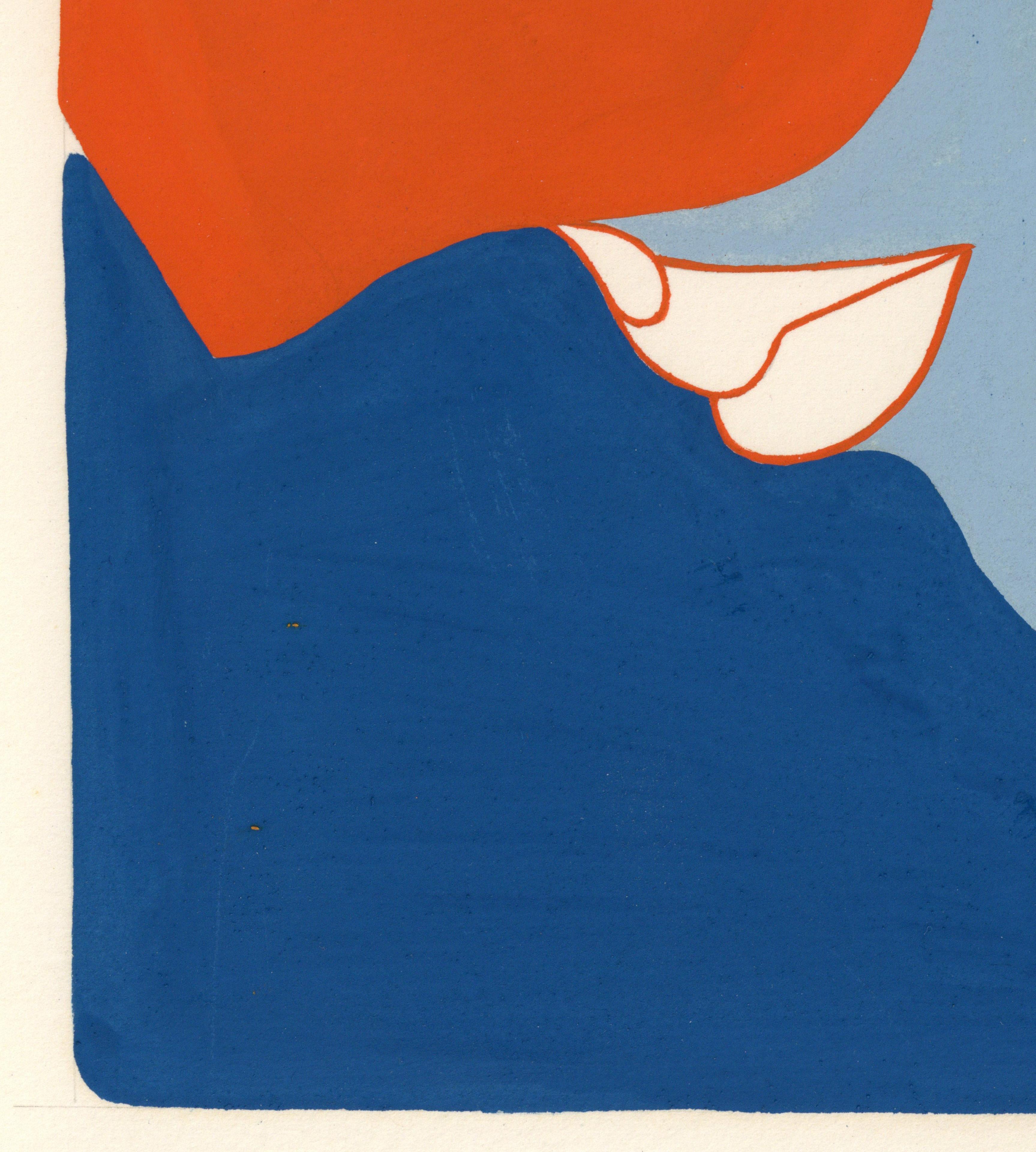 Dessin acrylique sur papier du féministe LGBTQ+ signé, profil massif 383.025 en vente 2