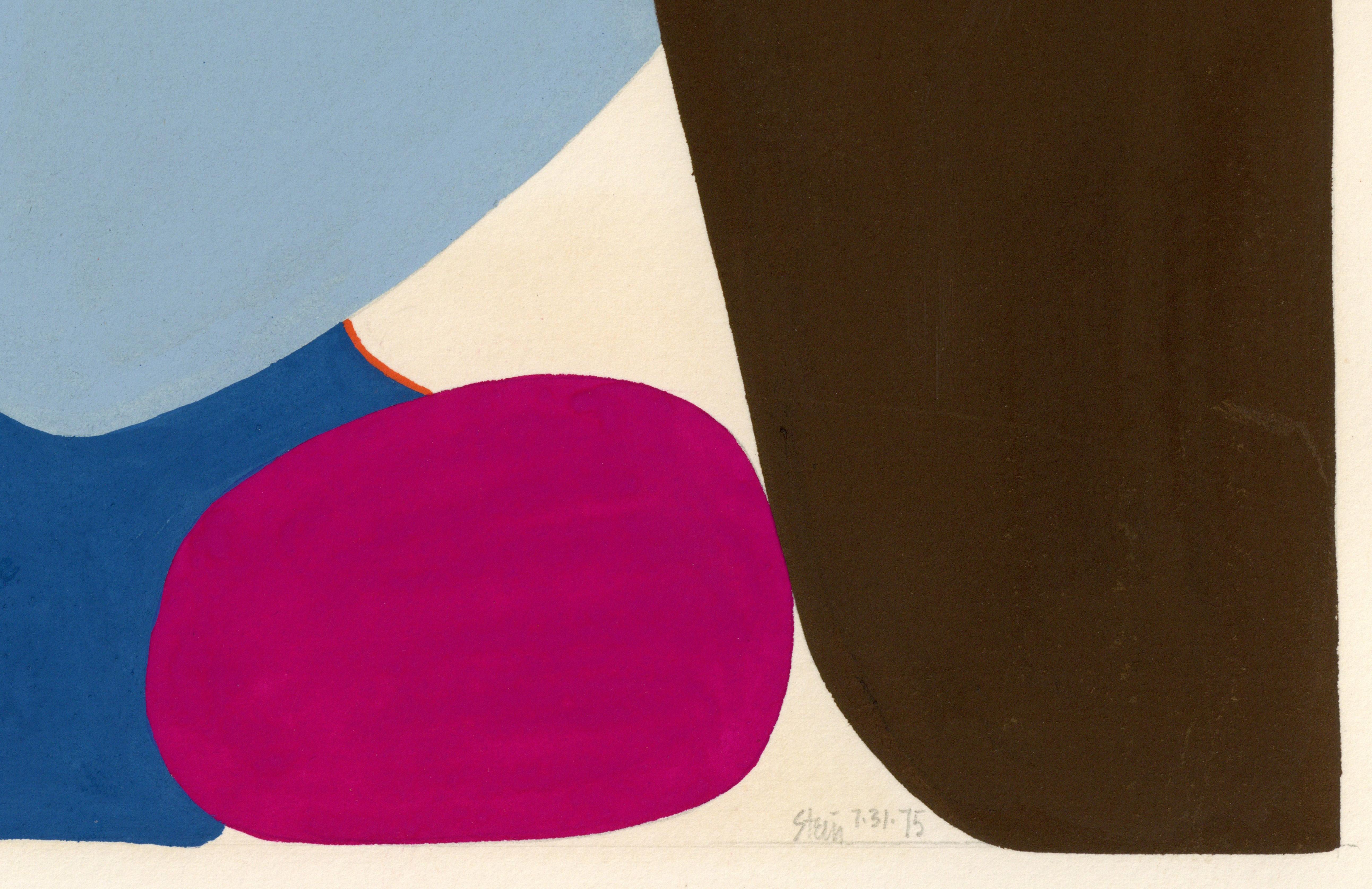Linda Stein, Profile Solid 383.025 - Signé Feminist LGBTQ+ Colorful Acrylic and Gouache on Paper Drawing (Acrylique et gouache sur papier)

Profile Solid 383.025 fait partie de la série Profiles de Linda Stein - dessins, collages et peintures de