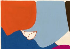 Signierte feministische LGBTQ+ Acryl Gouache-Zeichnung auf Papier - Profil Massiv 383.025, signiert