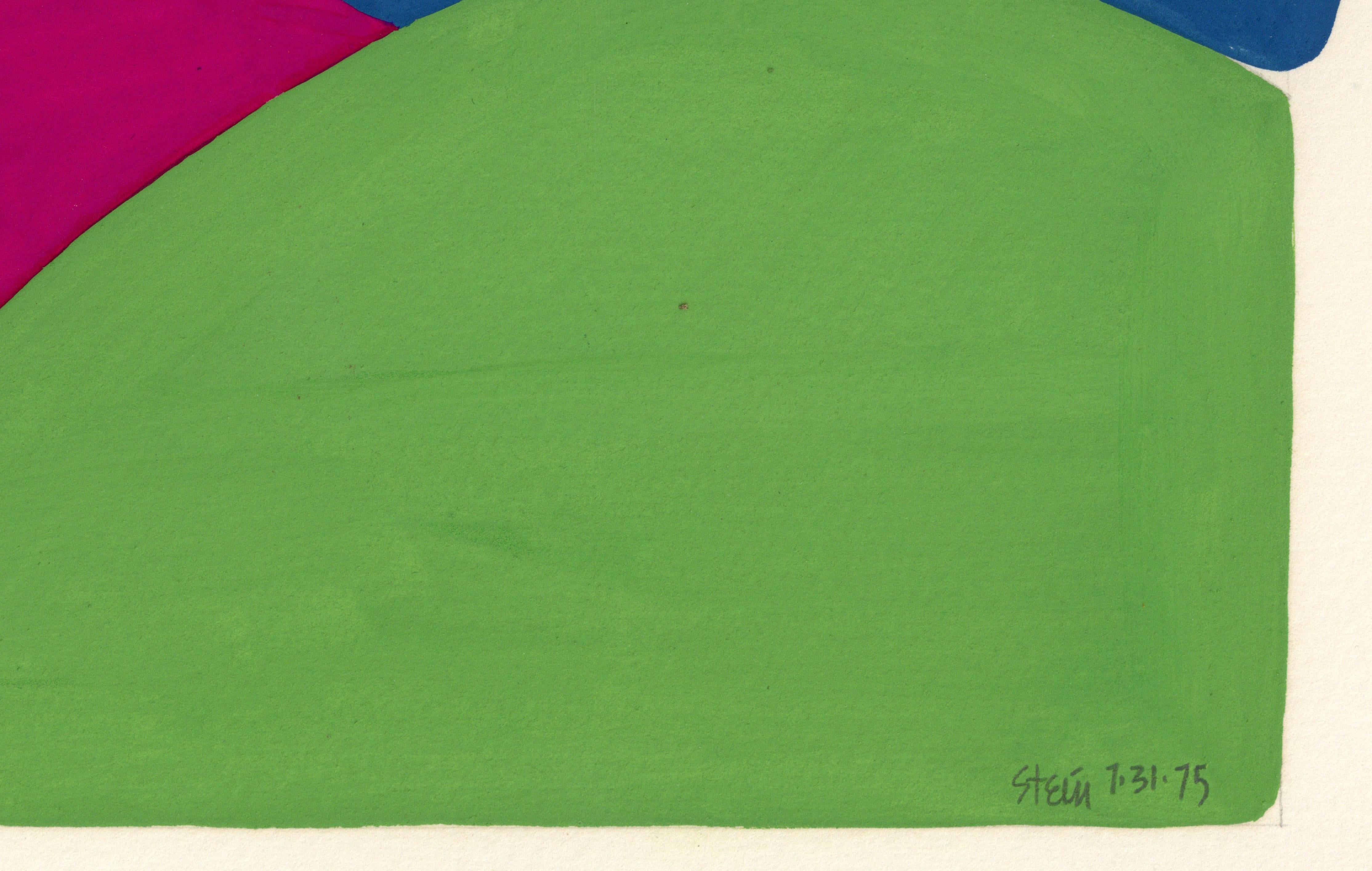 Linda Stein, Profile Solid 383.026 - Signé Feminist LGBTQ+ Colorful Acrylic and Gouache on Paper Drawing (Acrylique et gouache sur papier)

Profile Solid 383.026 fait partie de la série Profiles de Linda Stein - dessins, collages et peintures de