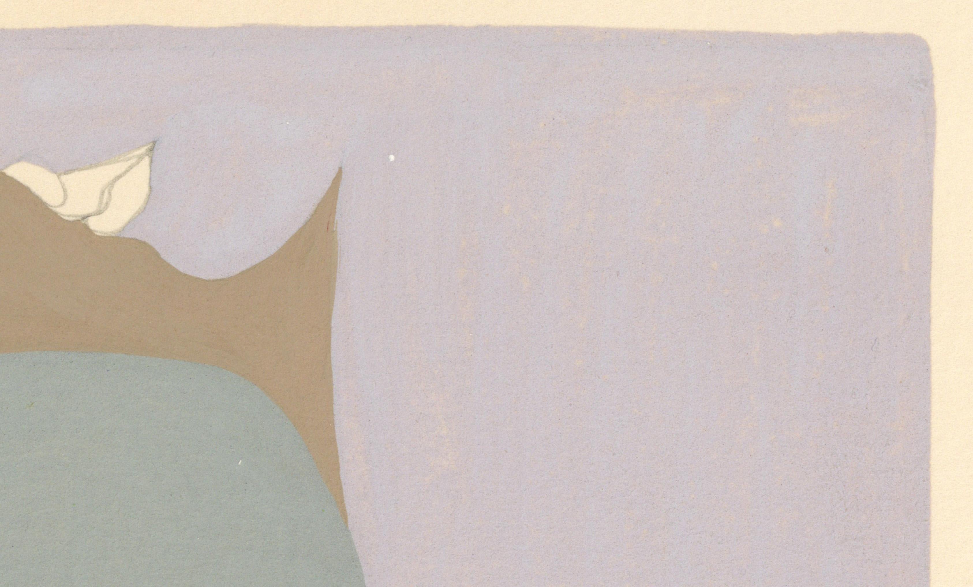 Firmato Feminista LGBTQ+ Disegno acrilico a guazzo su carta - Profilo solido 383.031 - Figurative Art Bianco di Linda Stein