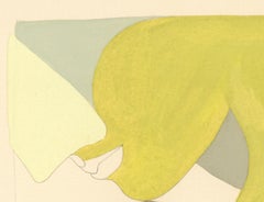 Dibujo acrílico aguada sobre papel LGBTQ+ feminista firmado - Perfil sólido 383.034