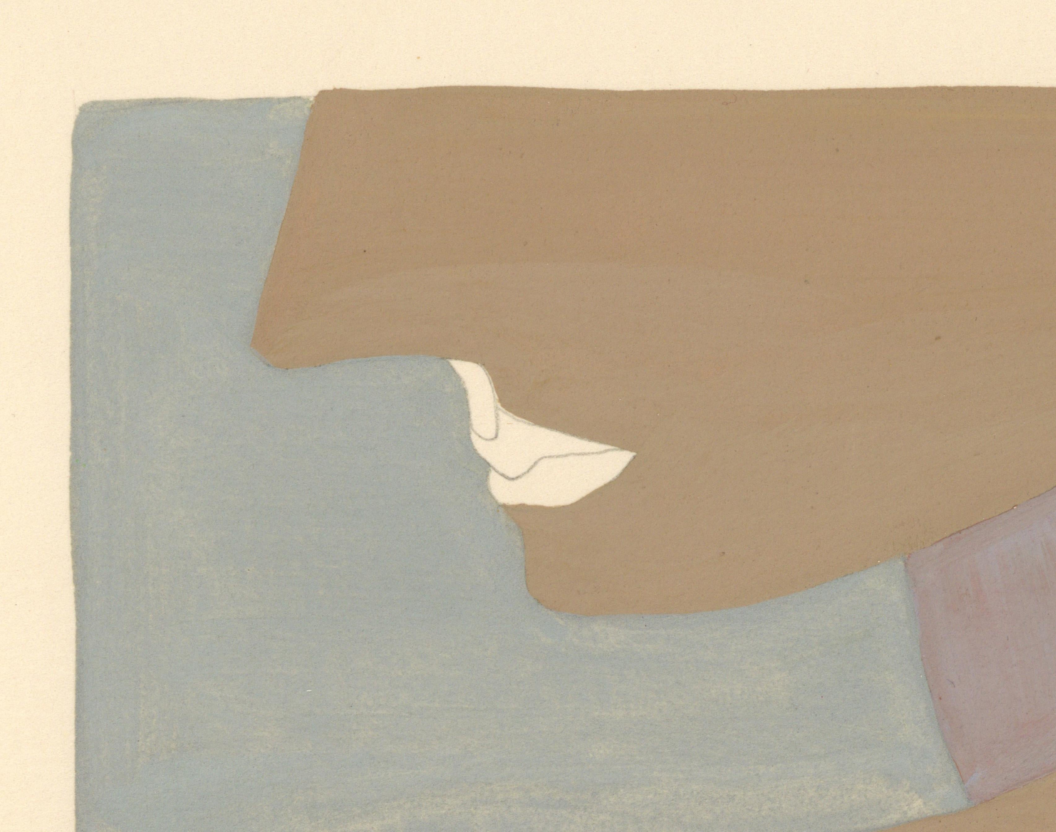 Firmato Feminista LGBTQ+ Disegno acrilico a guazzo su carta - Profilo solido 383.041 - Art di Linda Stein