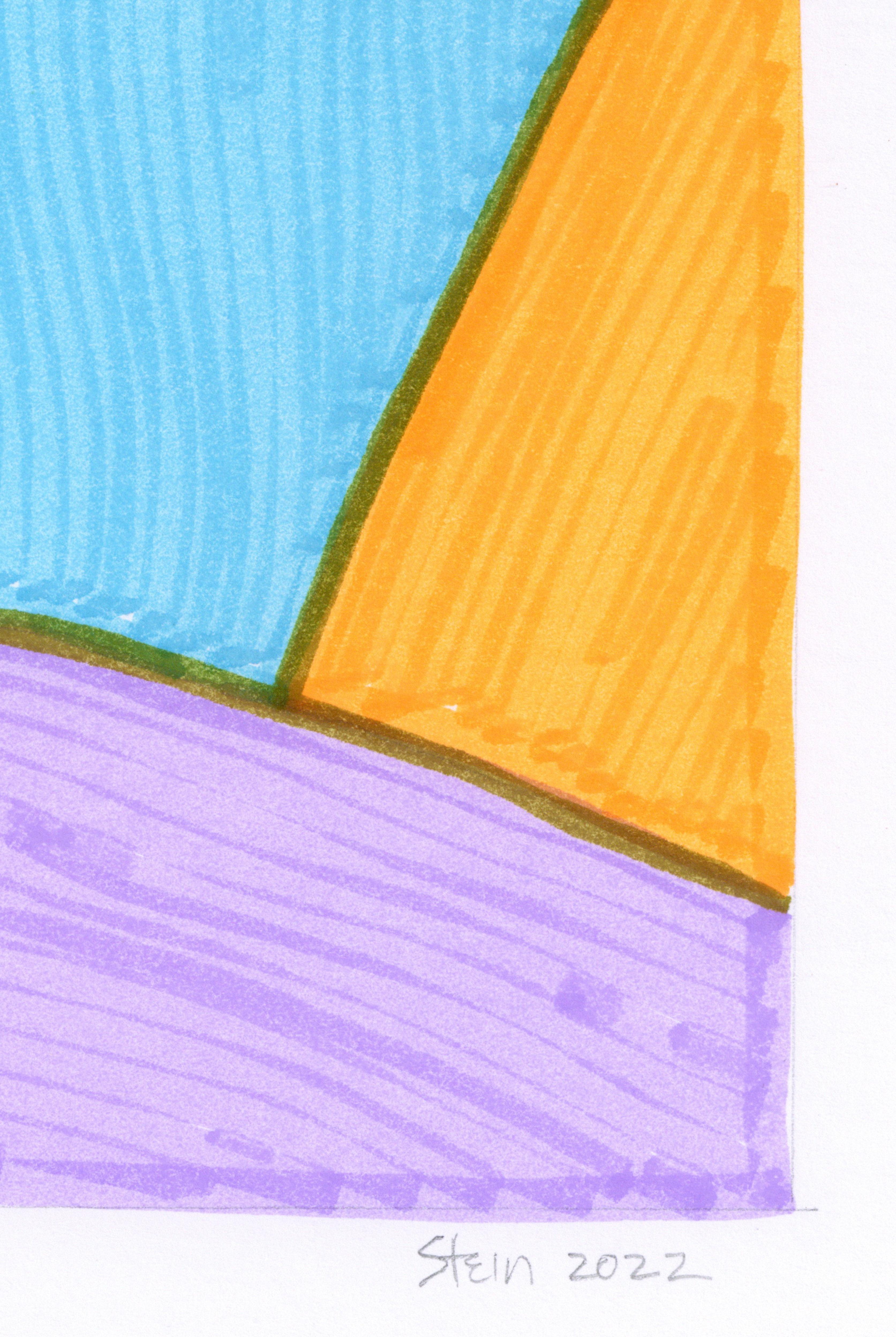 Dibujo Feminista LGBTQ+ Tinta de colores sobre tabla firmado - Linda Stein, Perfil 1192 en venta 4