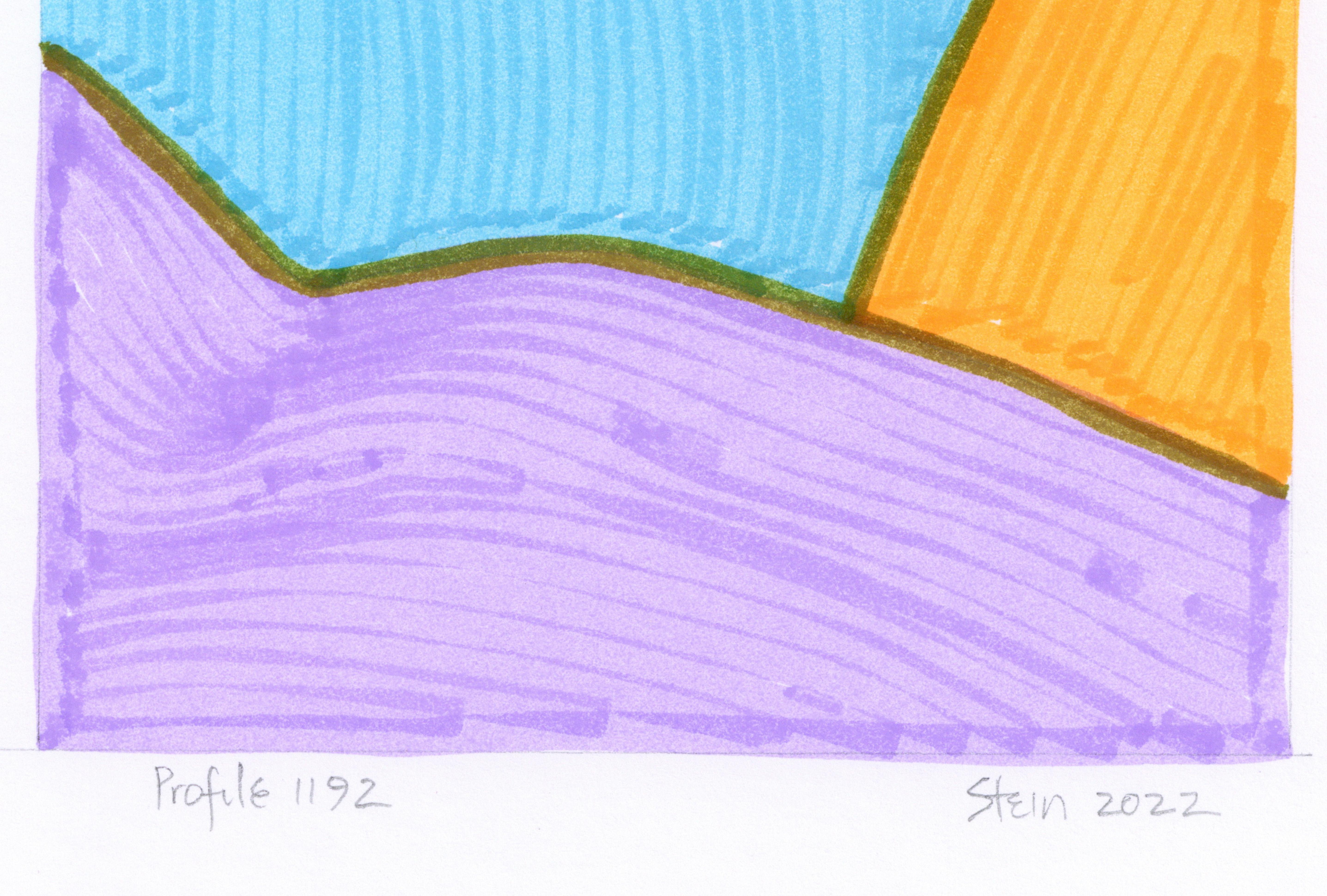Dibujo Feminista LGBTQ+ Tinta de colores sobre tabla firmado - Linda Stein, Perfil 1192 en venta 6