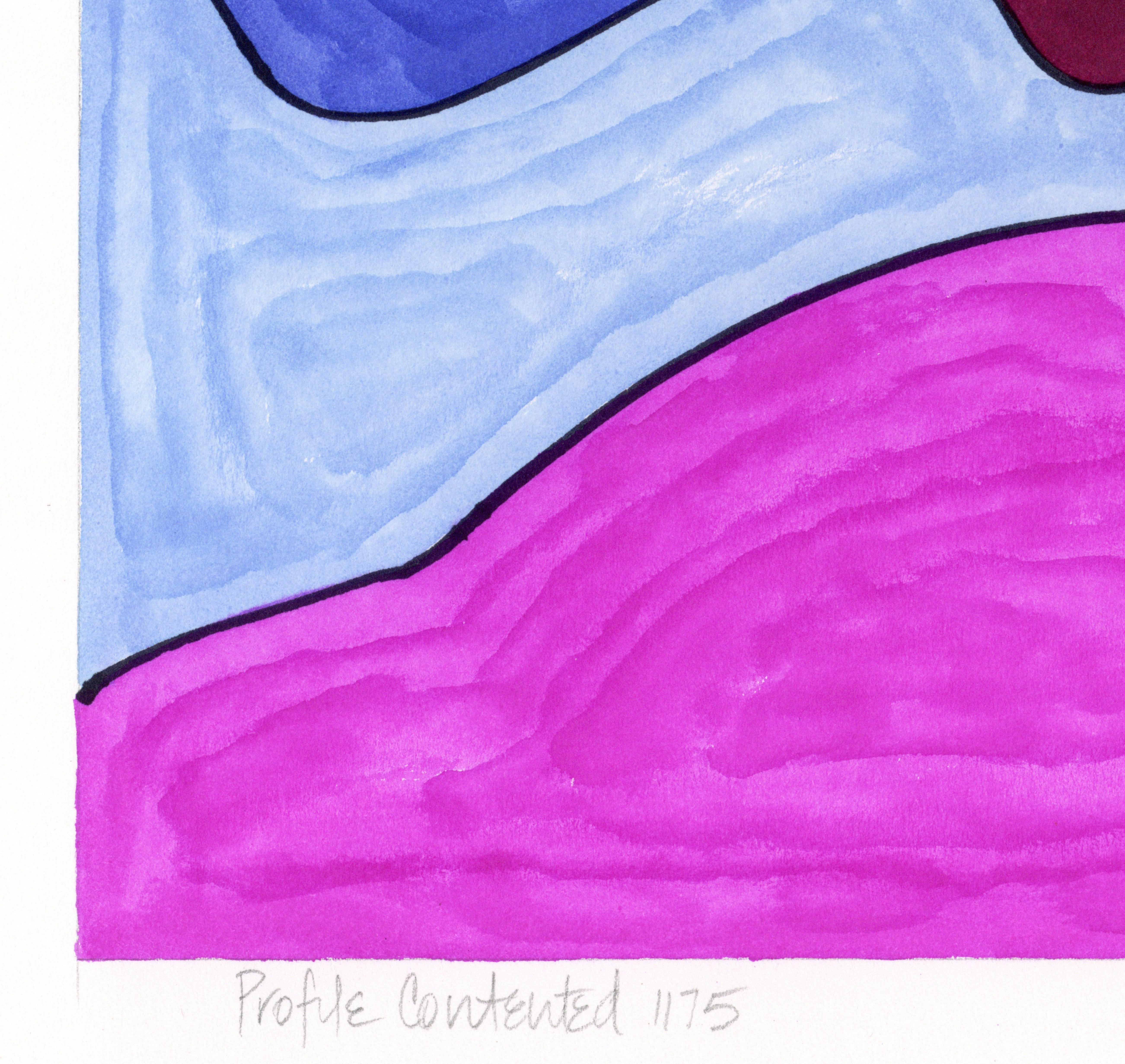 Linda Stein, A.Profiles 1175 - Signé Feminist LGBTQ+ Colorful Ink on Board Drawing (Encre colorée sur carton)

Dans les années 1960 et 1970, Linda Stein a commencé sa série A.Profiles - dessins, collages et peintures de profils faciaux qu'elle a