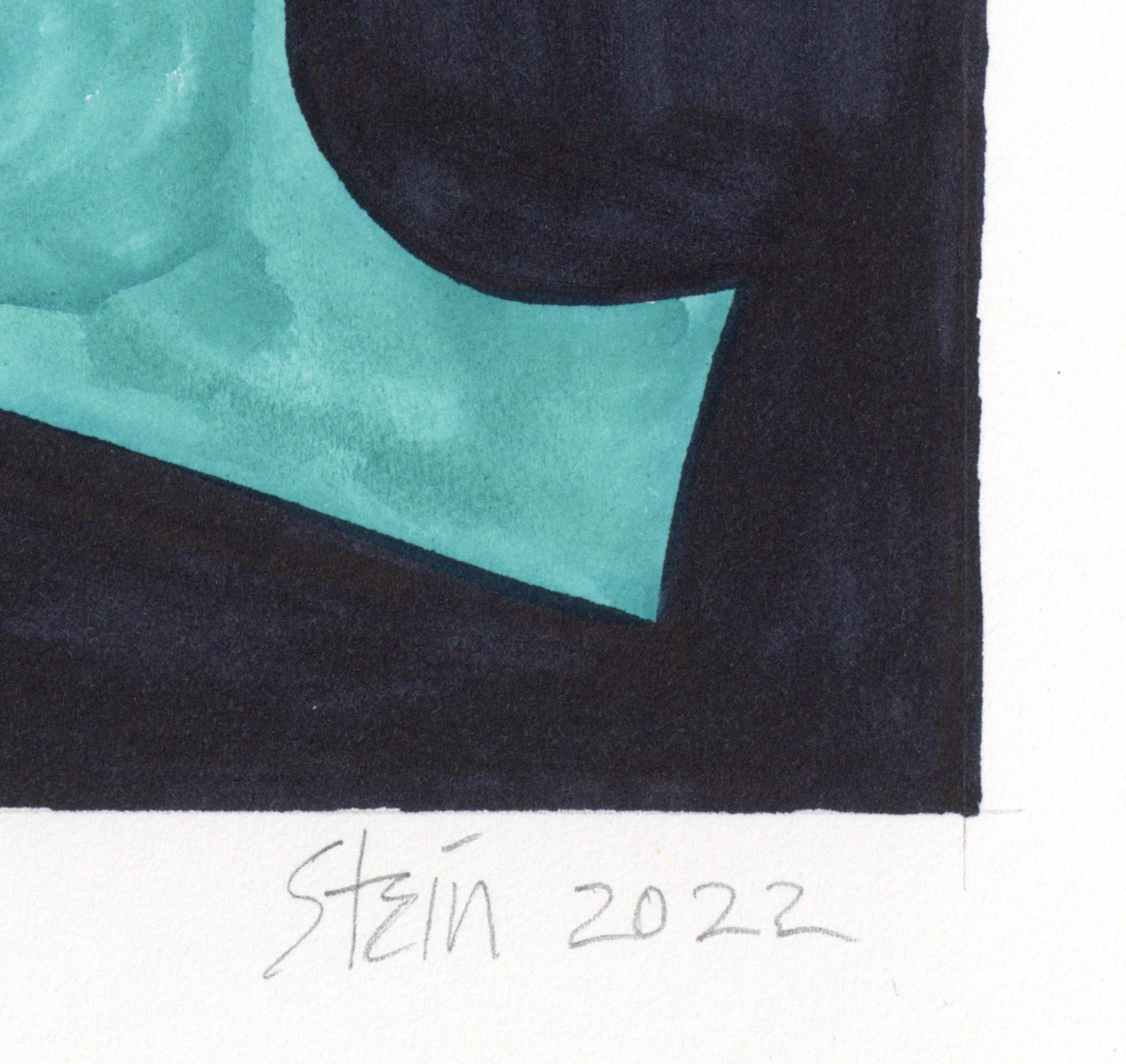 Dessin à l'encre colorée sur carton signé par une féministe LGBTQ+ - Linda Stein, A.Profiles 1173 en vente 7