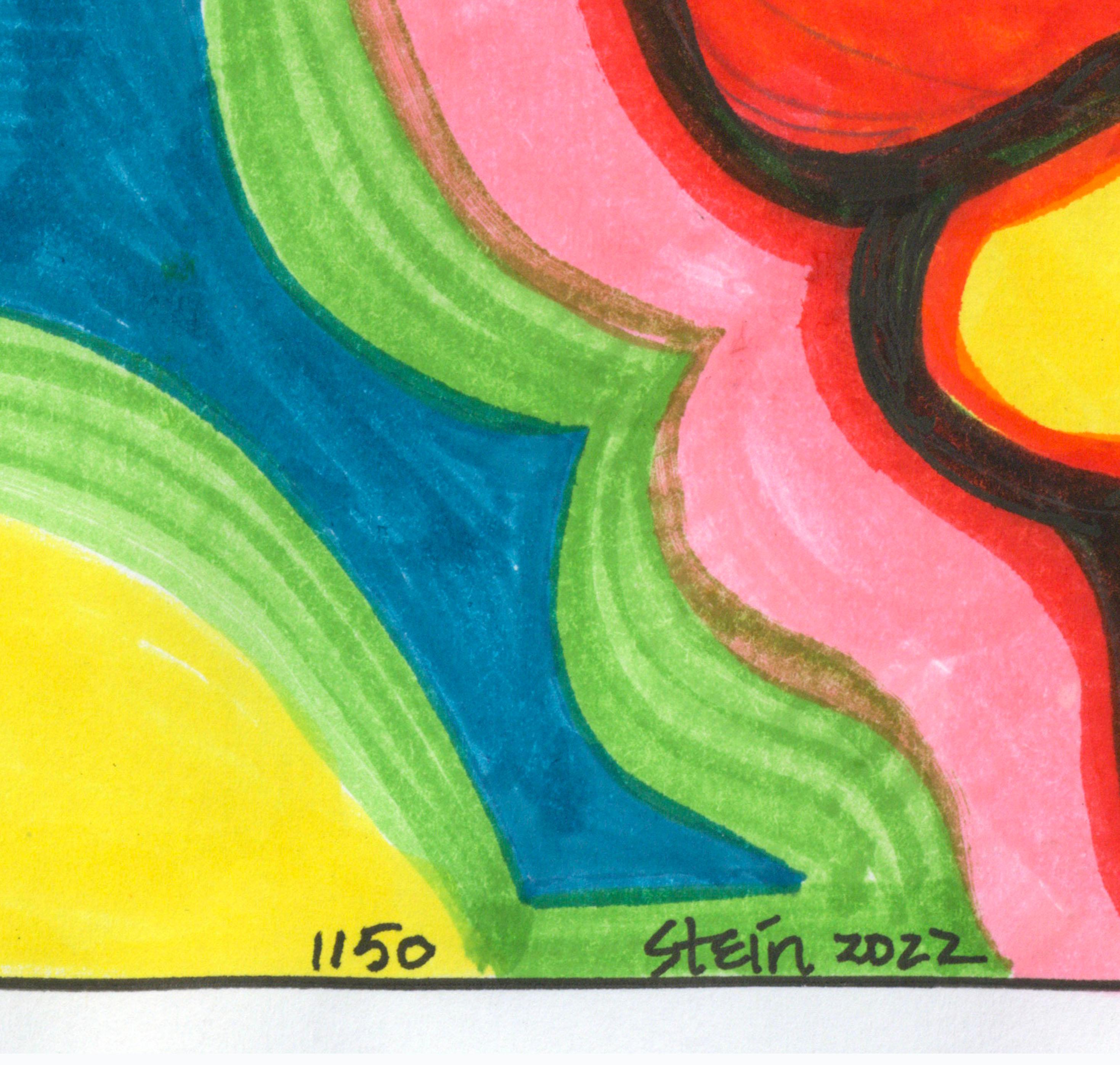 Dessin signé à l'encre colorée sur papier - A.Profiles 1150 en vente 2
