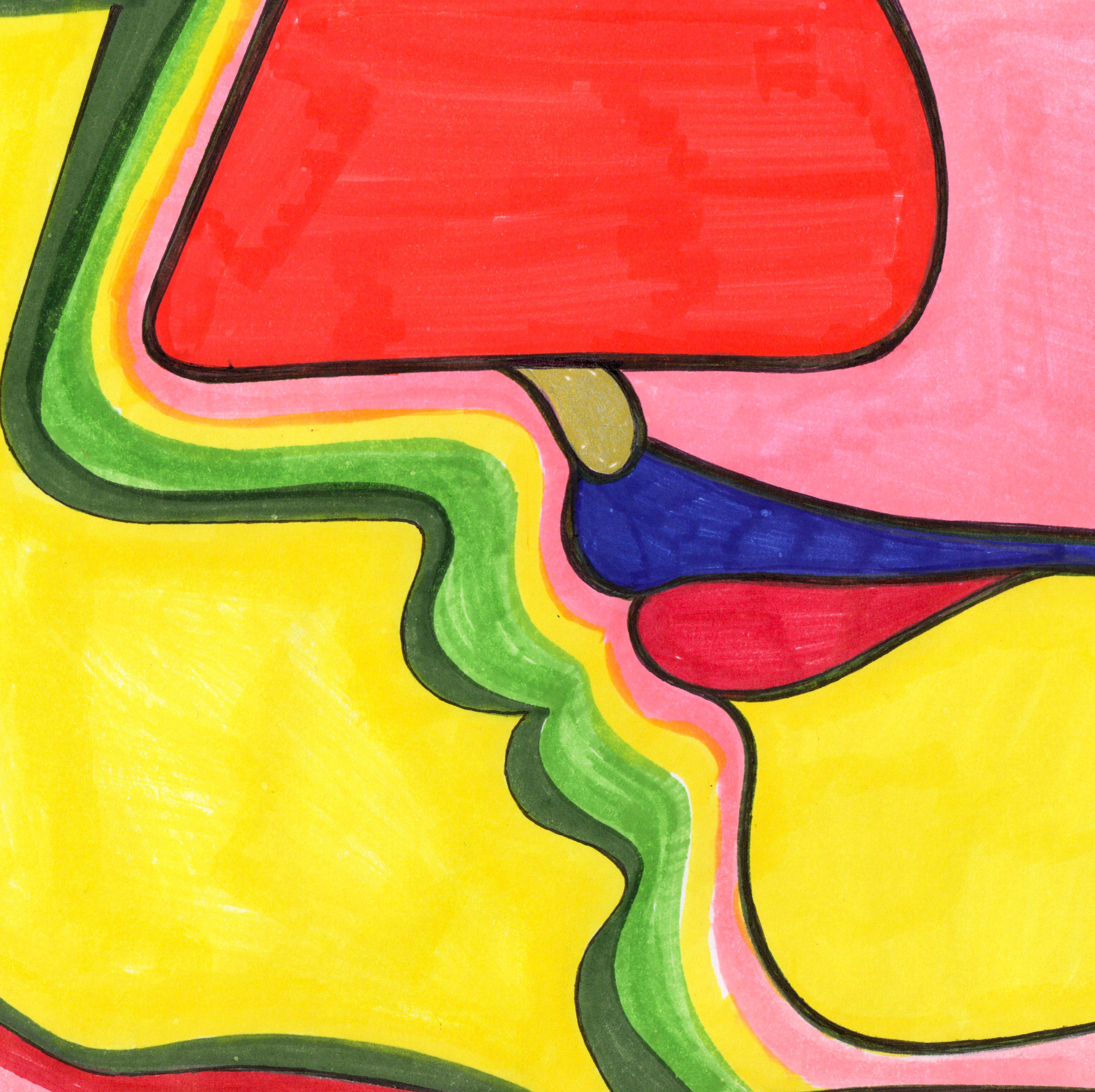Dessin signé à l'encre colorée sur papier - A.Profiles 1148 en vente 3