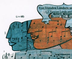 Signed Feminist LGBTQ+ Colorful Ink on Paper Drawing - Profile Notation 418.015