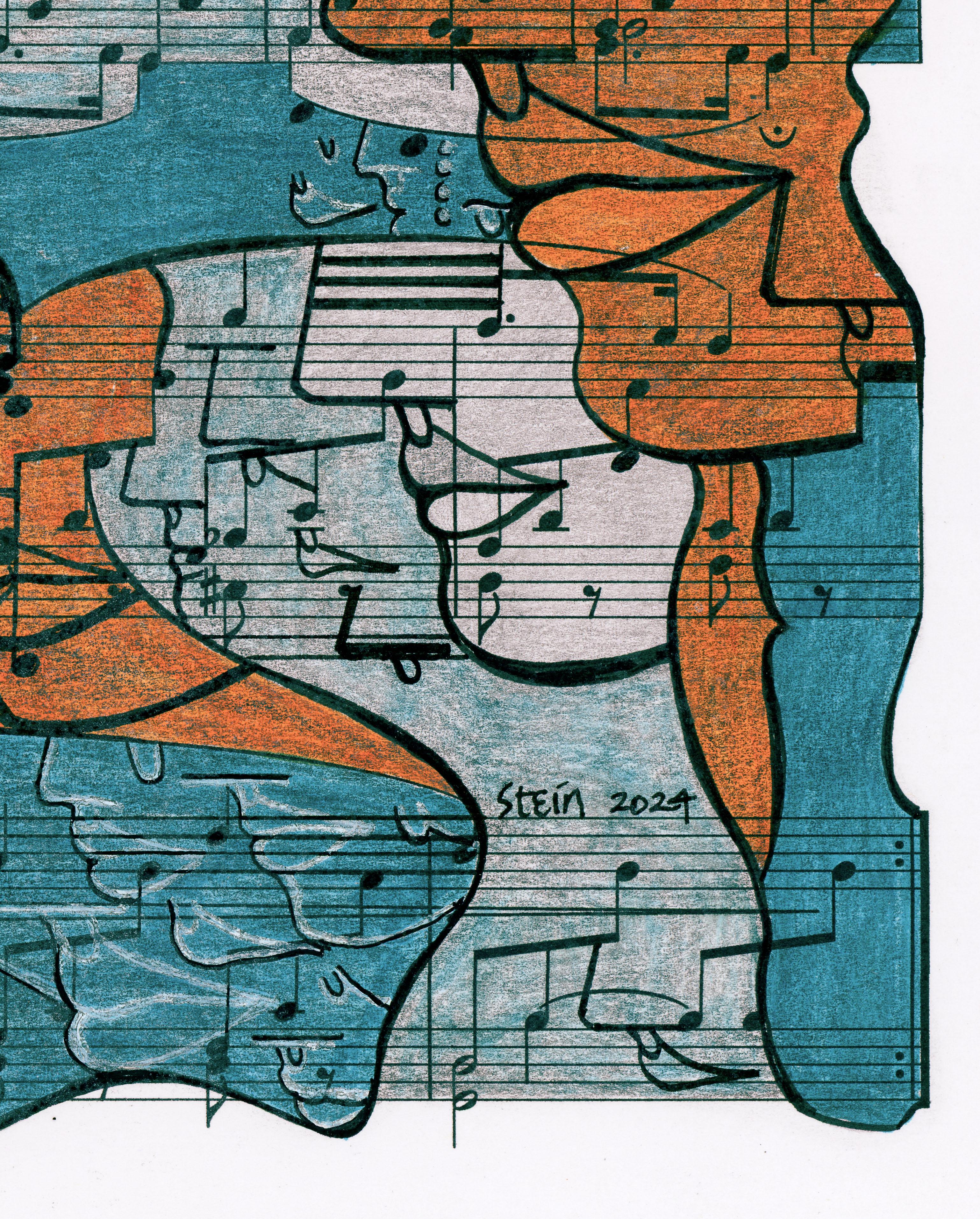 Dibujo Feminista LGBTQ+ Tinta de Colores sobre Papel Firmado - Anotación de Perfil 418.015 en venta 3