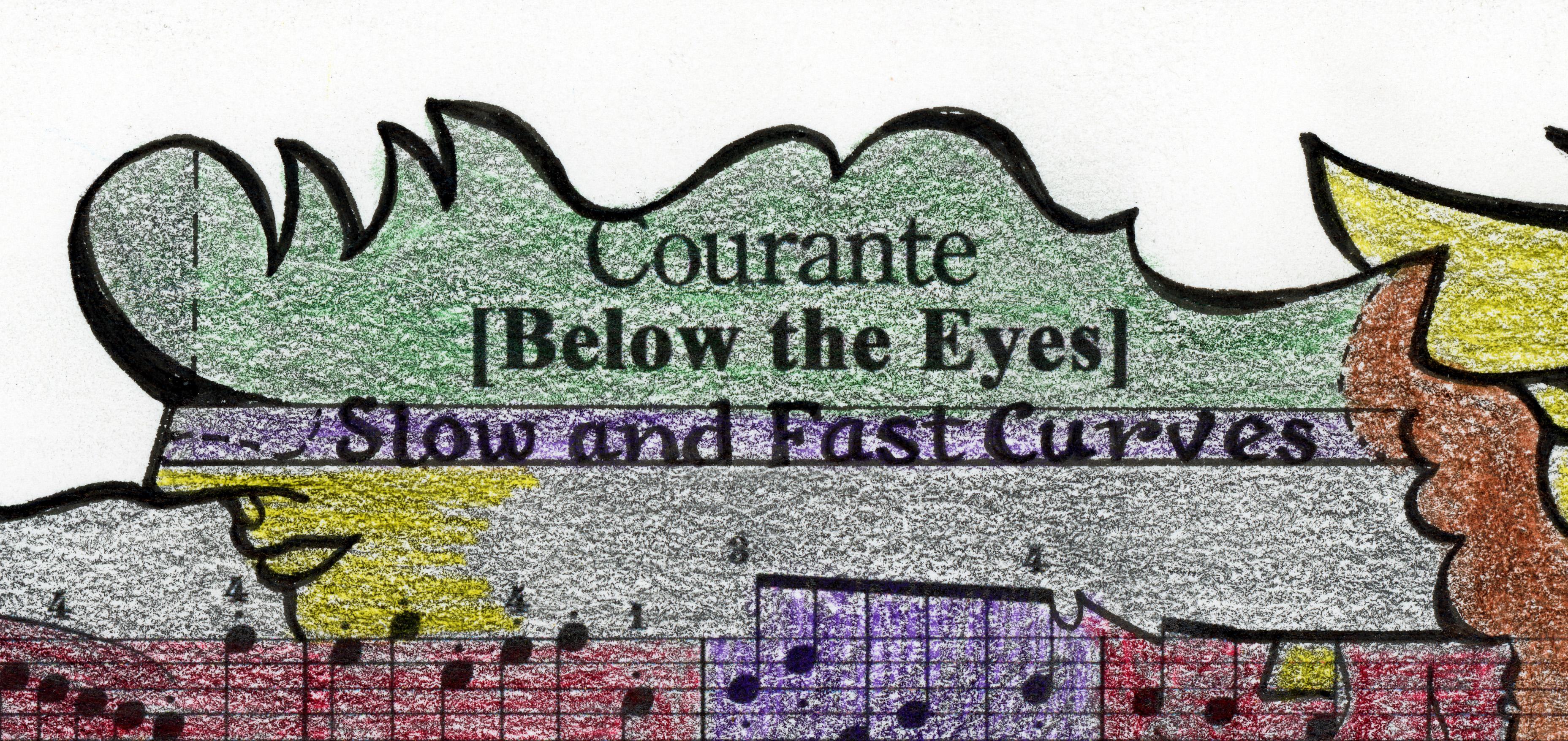 Signed Feminist LGBTQ+ Colorful Ink on Paper Drawing - Courante 418.030 - Art by Linda Stein