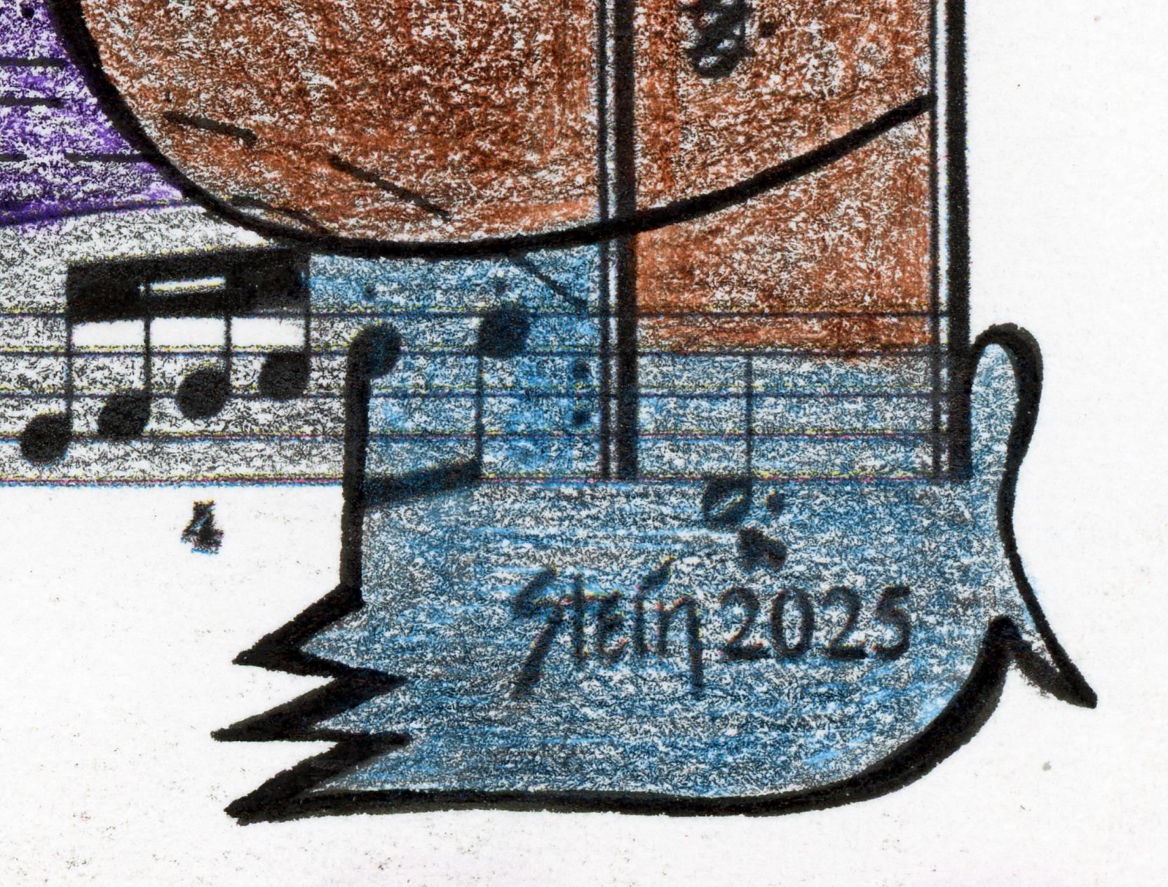 Signed Feminist LGBTQ+ Colorful Ink on Paper Drawing - Courante 418.030 For Sale 4