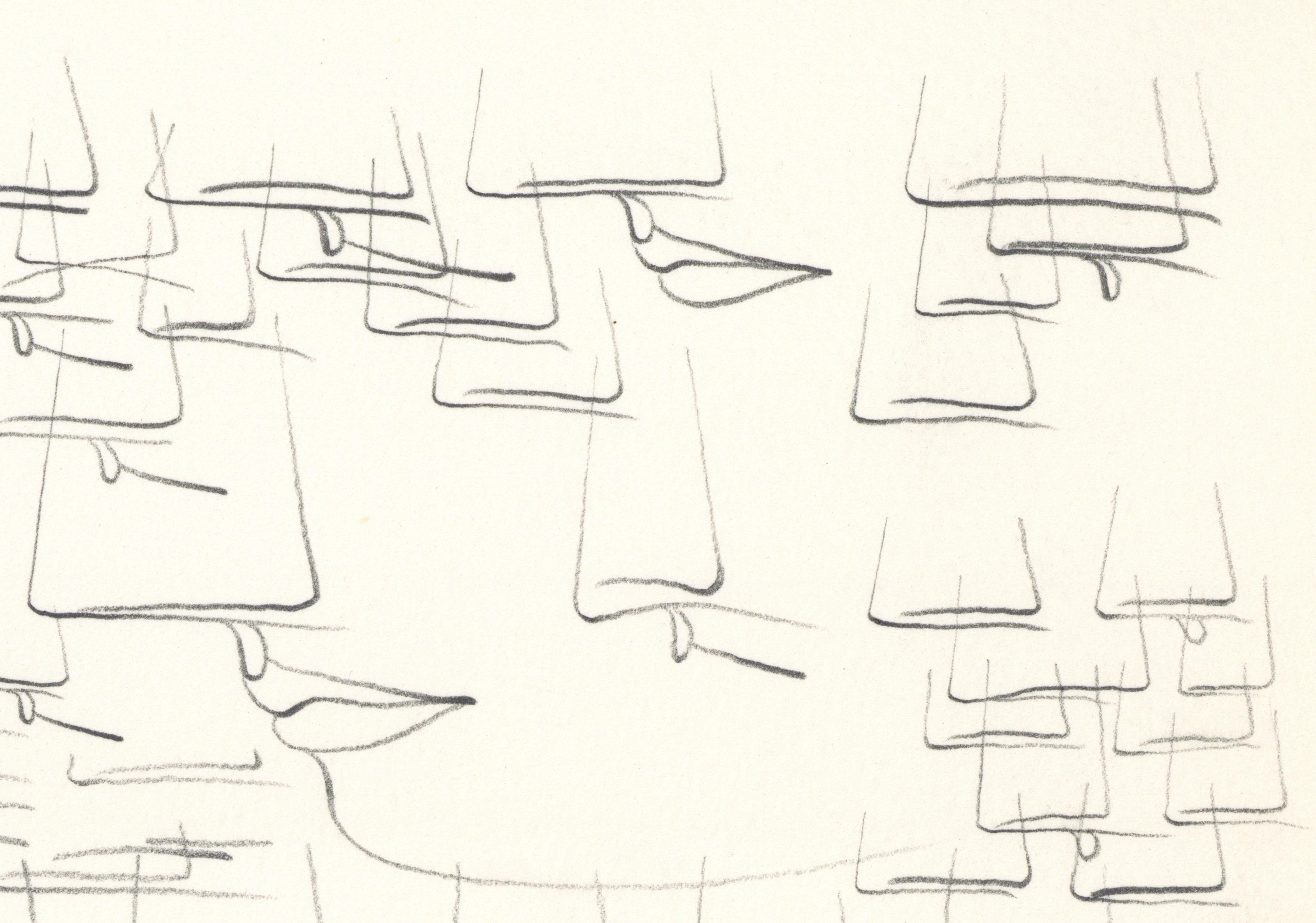Signed Feminist LGBTQ+ Graphite on Paper Drawing - Profile Flying 446.101 For Sale 4
