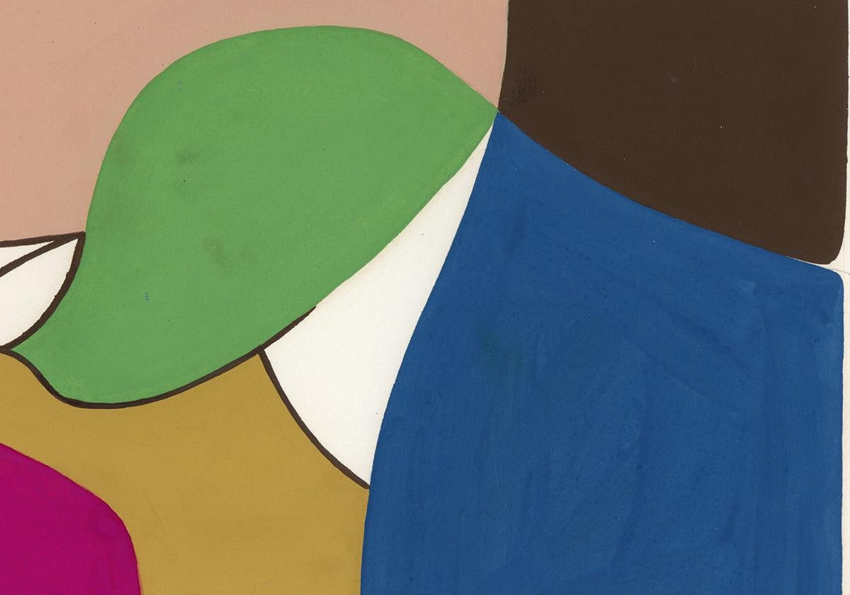 Dessin acrylique sur papier du féministe LGBTQ+ signé, profil massif 383.060 en vente 3