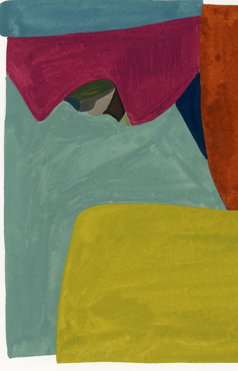 Dessin acrylique sur papier du féministe LGBTQ+ signé, profil massif 383.036 en vente 1