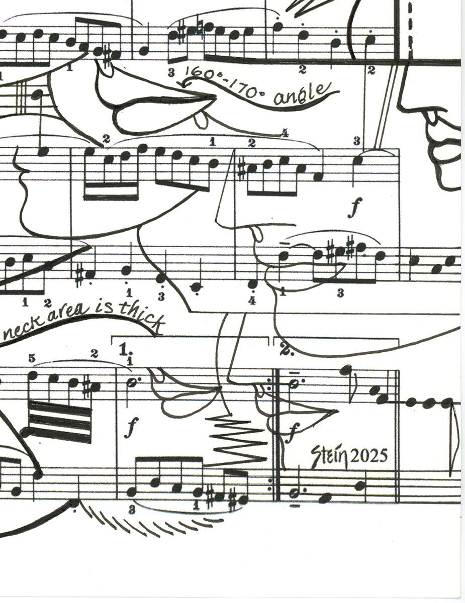 Féministe LGBTQ+ signé Encre sur papier Dessin de notation musicale - Bourrée I 418.031 en vente 4