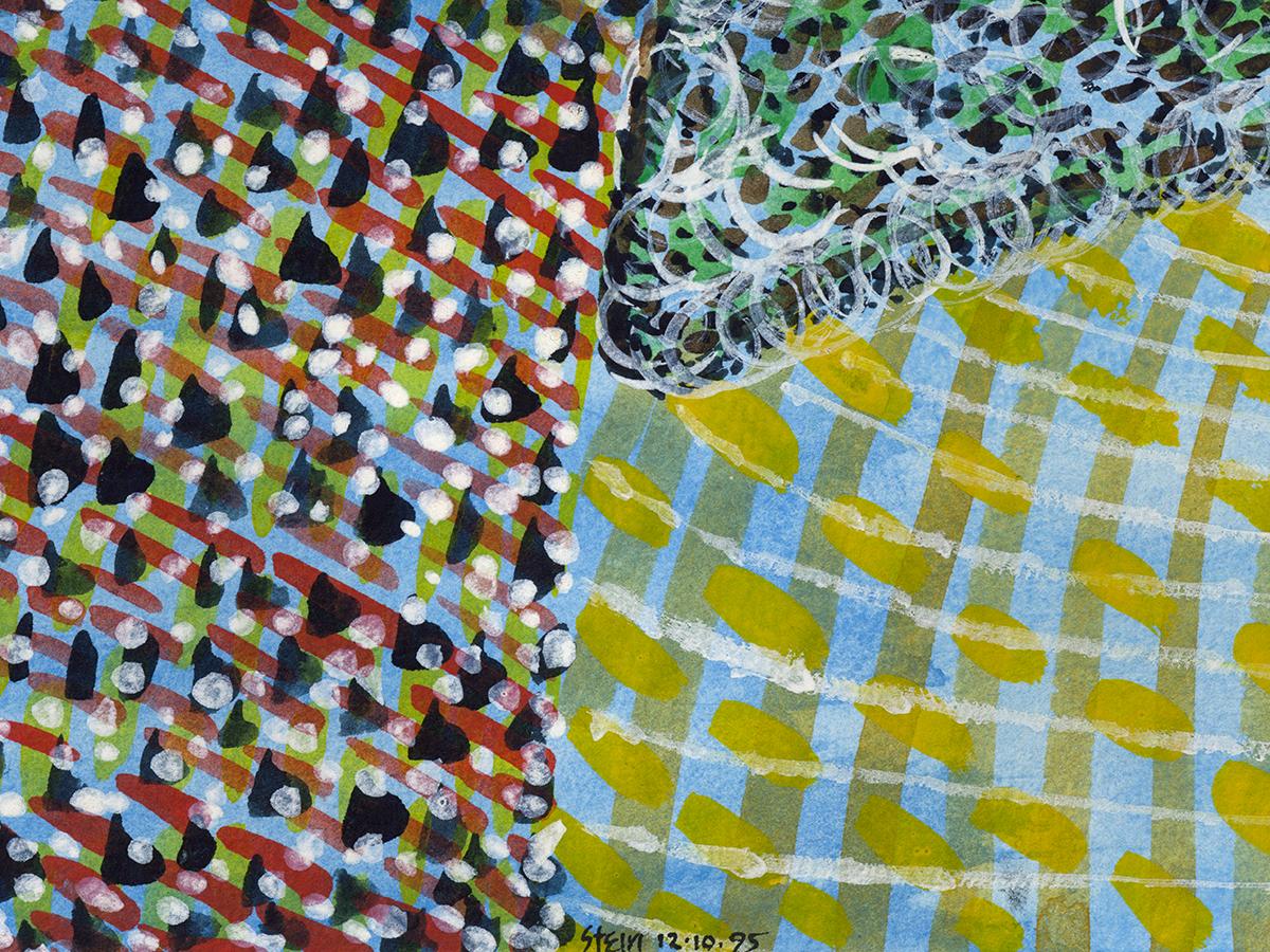 Watercolor on paper, impressionist, colorful, green - Blade Vibration 247 For Sale 3